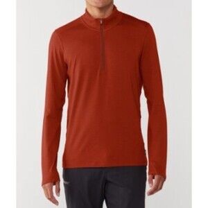 REI Co-op Men's 100% Merino Wool Base Layer Shirt‎ Midweight Thermal Zip XS Top